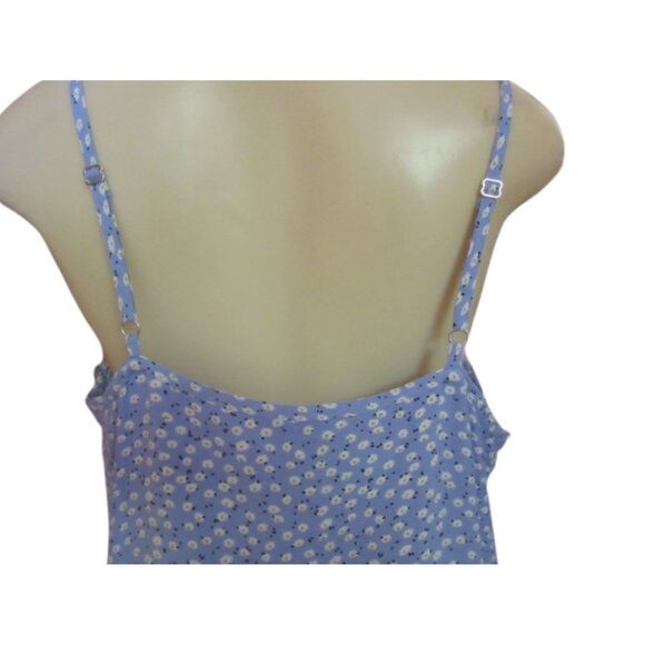 Rails Frida Midi High-Low Ruffle Sky Blue Daisies Dress L - Picture 6 of 7